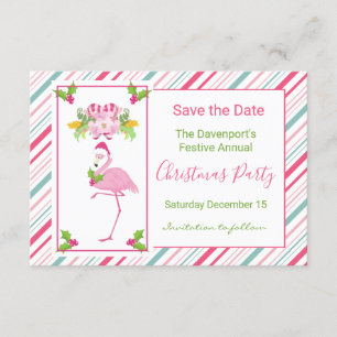 Convite Pink Flamingo Tropical Natal Salva A Data