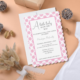 Convite Pink Floral Baby Shower