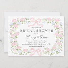 Convite Pink Floral Baby Shower Invitation,