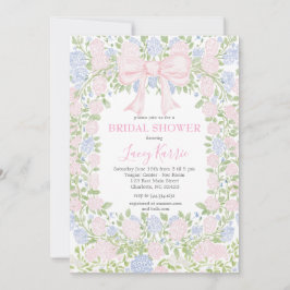 Convite Pink Floral Bridal Shower Invitation