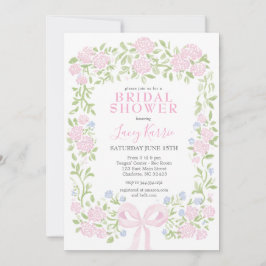 Convite Pink Floral Bridal Shower Invitation