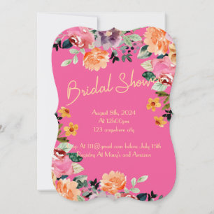 CONVITE PINK FLORAL CHÁ DE PANELA