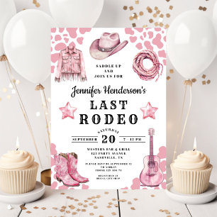 Convite Pink Last Rodeo Bachelorette