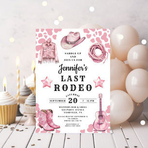 Convite Pink Last Rodeo Bachelorette