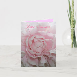Convite Pink Peony Wedding Invitation Template