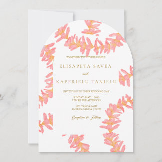 Convite Pink Plumeria Invitation