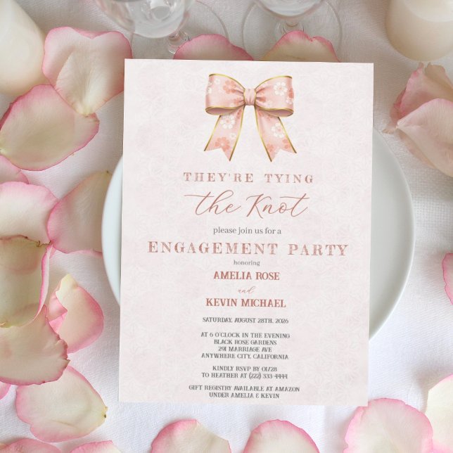 Convite Pink Sakura Ribbon – Japanese-Inspired  (Criador carregado)