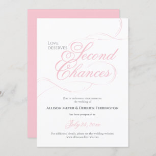 Convite Pink Second Chances Postponment