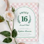 Convite Pink Social Club Sweet 16 Birthday<br><div class="desc">Convites de Aniversário do Clube Social Rosa 16</div>