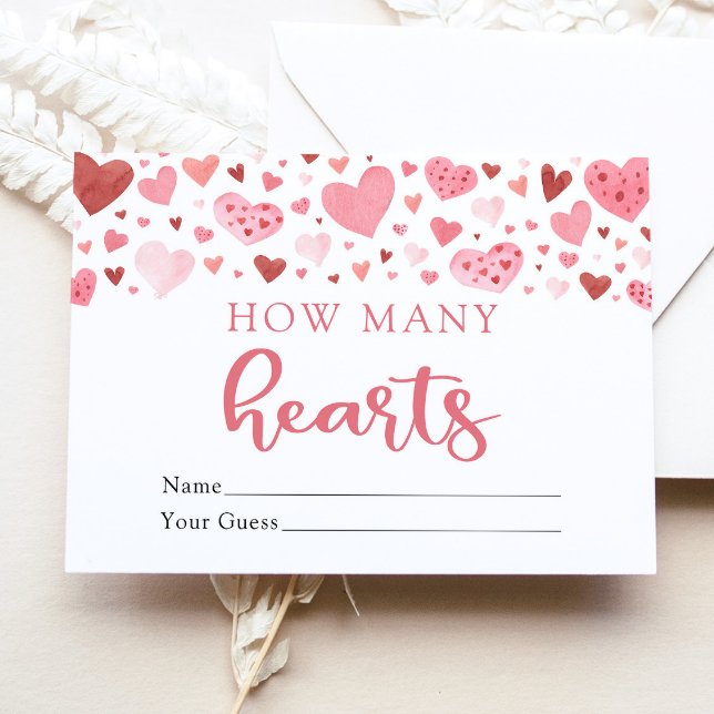 Convite Pink Sweetheart Namorados Quantos Corações Jogam (Criador carregado)