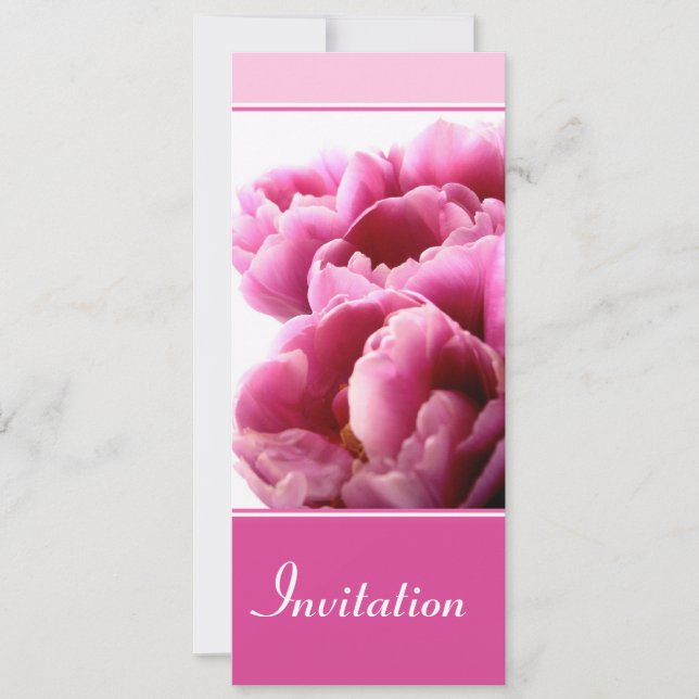 Convite Pink Tulip (Frente)
