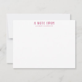 Convite Pink  Valentine’s Day Note Card