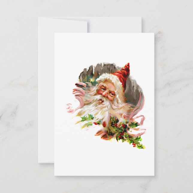 Convite Pink Victorian Santa Claus (Frente)