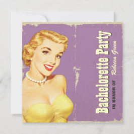 Convite pino retro do teste padrão da modificação acima da