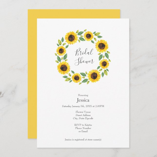 Convite Pintada À Mão Cana-De-Água (Frente/Verso)