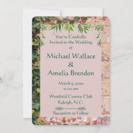 Convite Pintado de Casamento Verde de Ivy