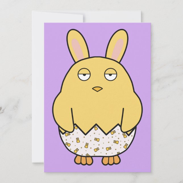 Convite Pintinho Borny Bunny (Frente)