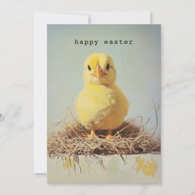 Convite Pintinho rabugento no ninho (Frente)