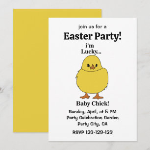 Convite Pintinhos, sou Pintinho de Bebê Sortudo