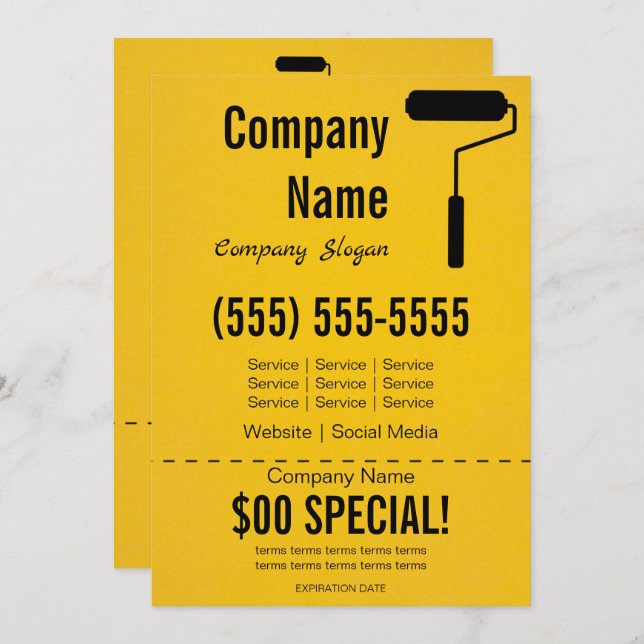 Convite Pintor 5x7 Folheto (Frente/Verso)