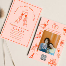 Pintura à Mão Retro Arte Contemporânea Casamento 