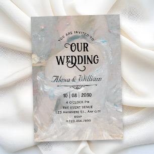 Convite Pintura artística estética casamento