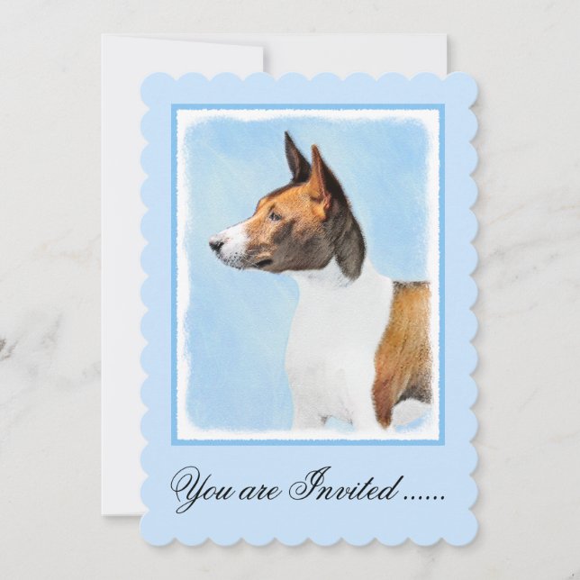 Convite Pintura Basenji - Arte Original Custa (Frente)