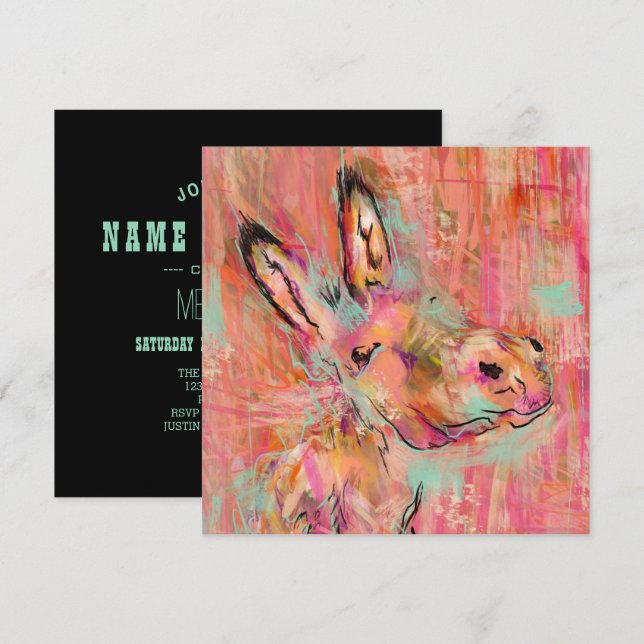 Convite pintura burra (Frente/Verso)