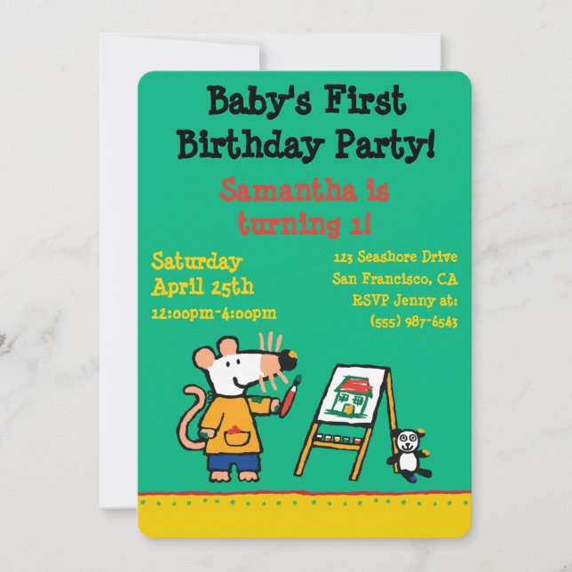 Convite Pintura com Maisy! (Frente)