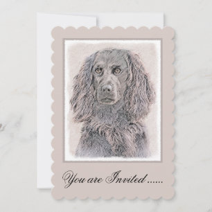 Convite Pintura de Boykin Spaniel - Arte de Cachorro Origi