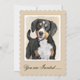 Convite Pintura de Cachorro de Montanha Entlebucher - Arte