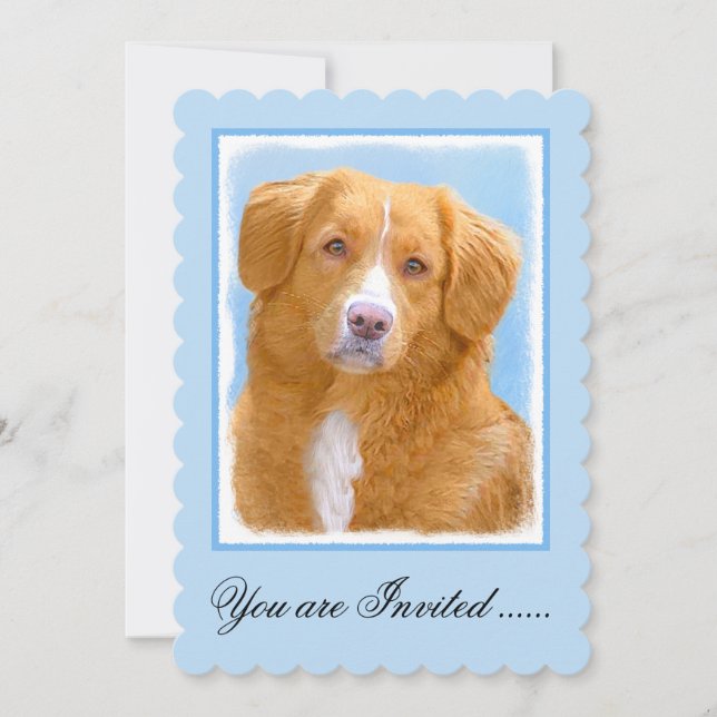 Convite Pintura de Cachorro de Retriever com Tolerância a  (Frente)