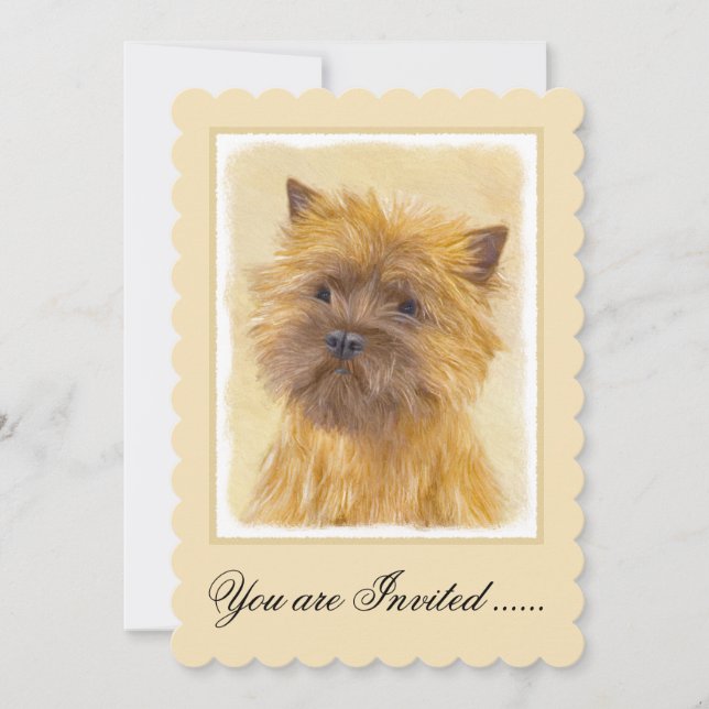Convite Pintura de Cairn Terrier - Arte de Cachorro Origin (Frente)