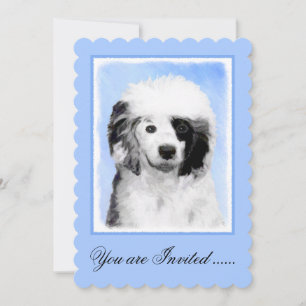 Convite Pintura de Cão de Água - Arte Original de Cão