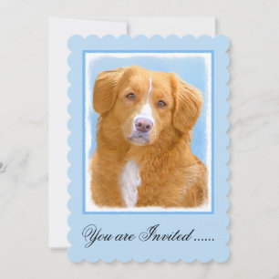 Convite Pintura de Cão de Retriever com Pedra Nova Escóc