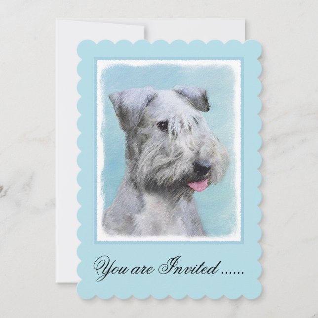 Convite Pintura de Cesky Terrier - Arte de Cachorro Origin (Frente)