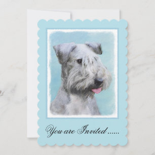 Convite Pintura de Cesky Terrier - Arte de Cachorro Origin