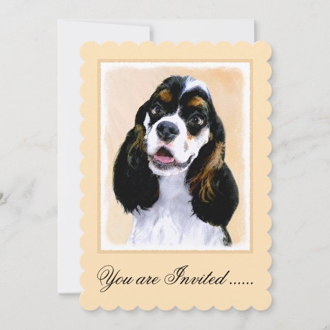 Convite Pintura De Cocker Spaniel (Participante) - Arte De (Frente)