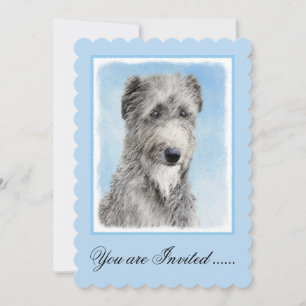 Convite Pintura de Deerhound Escocês - Ar Cachorro Origin