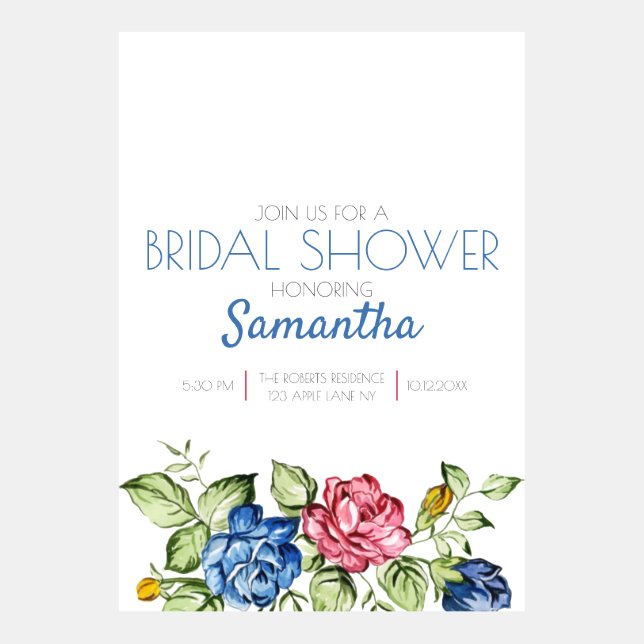 Convite Pintura de flores e tipografia luminosa (Frente)