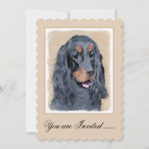 Convite Pintura de Gordon Setter - Arte de Cachorro Origin