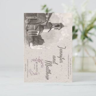 Convite Pintura de Local de Invitação de Casamento