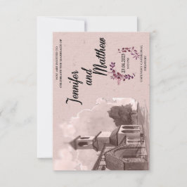 Convite Pintura de Local de Invitação de Casamento