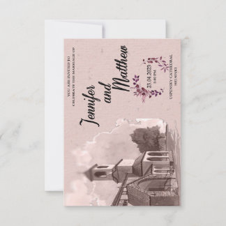 Convite Pintura de Local de Invitação de Casamento