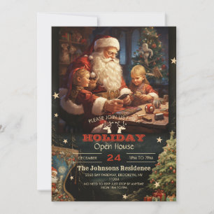 Convite Pintura de Natal para Papai Noel e Crianças