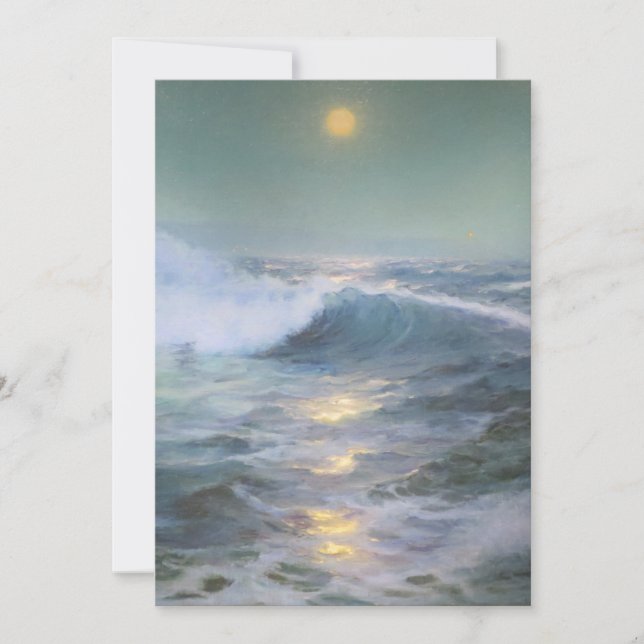 Convite Pintura de pôr do sol calmante (Frente)