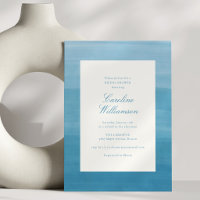 Pintura Dip Dye Azul Casamento à Beira-Mar Escrito