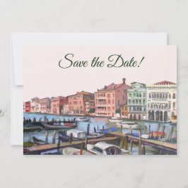 Convite Pintura do Grande Canal, Veneza, Itália Casamento