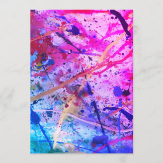 Convite Pintura do Splatter