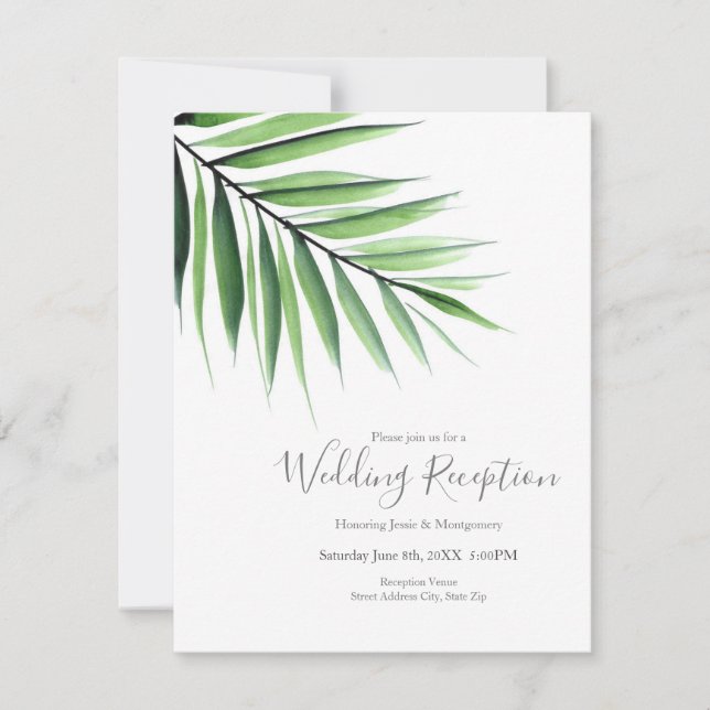 Convite Pintura em aquarela de Palmeira  (Frente)